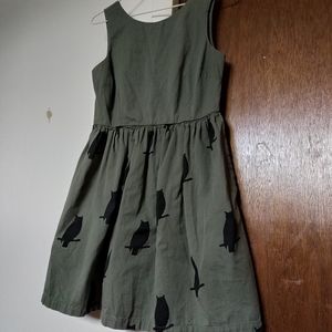 (S) Knitted Dove Olive Green Dress w/ Pockets 🦉🌿